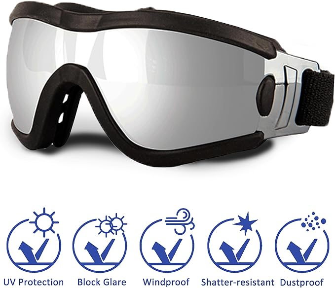 Small Dog Sunglasses with Adjustable Strap UV Protection, Winproof Puppy Sunglasses, Suitable for Dogs Eyes Protection,Soft Dog Goggles