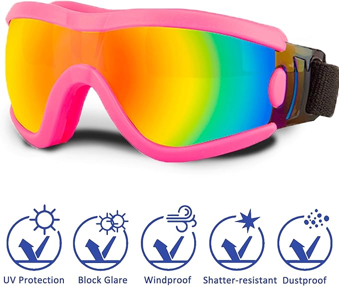 Small Dog Sunglasses with Adjustable Strap UV Protection, Winproof Puppy Sunglasses, Suitable for Dogs Eyes Protection,Soft Dog Goggles