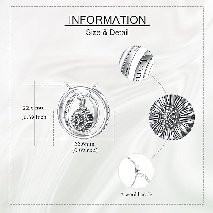 Tree of Life Urn Necklaces for Ashes 925 Sterling Silver Tree of Life Crystal Cremation Jewelry for Ashes Memory Jewelry for Women Men