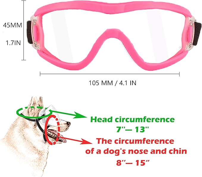 Small Dog Sunglasses with Adjustable Strap UV Protection, Winproof Puppy Sunglasses, Suitable for Dogs Eyes Protection,Soft Dog Goggles