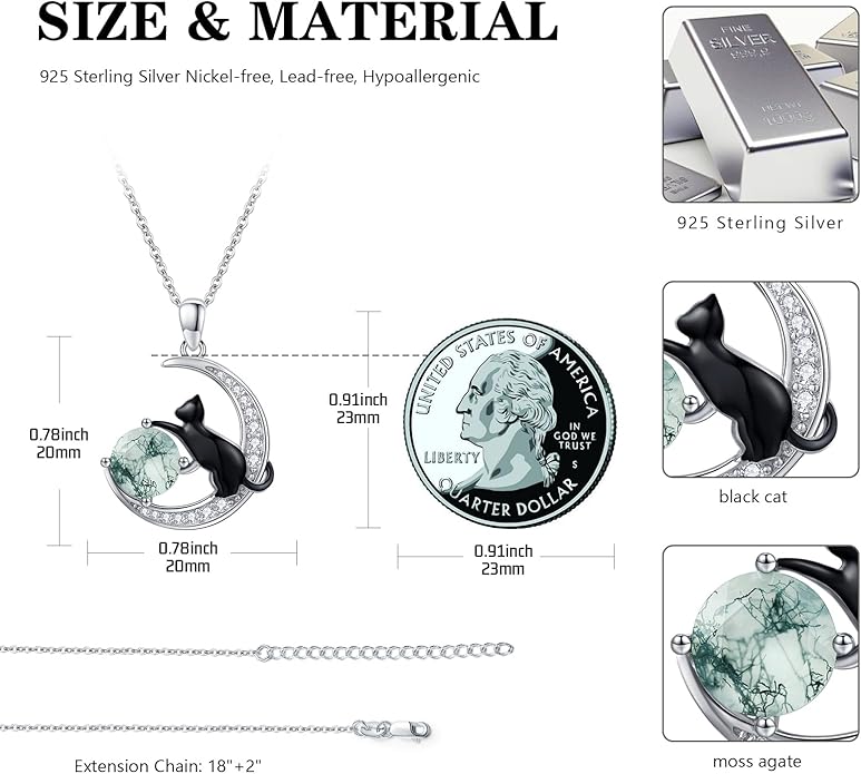 Animal Necklace 925 Sterling Silver Cat/Dog/Fox/Axolotl/Highland Cow Pendant Necklace Cute Animal Jewelry Graduation Gifts for Women