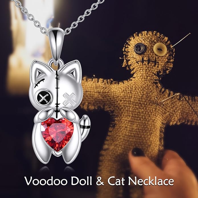 YFN Gothic Necklace Sterling Silver Wiccan Witch Pendant Goth Jewelry Witchy Gifts for Women Men
