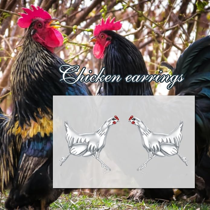 Sterling Silver Cat / Cow / Pig / Bunny / Squirrel / Giraffe / Highland Cow / Lion / Chicken / Ladybug / Star / Moon Stud Earrings for Women Cute Animal Post Earrings Hypoallergenic Animal Jewelry Gift for Teens Girls