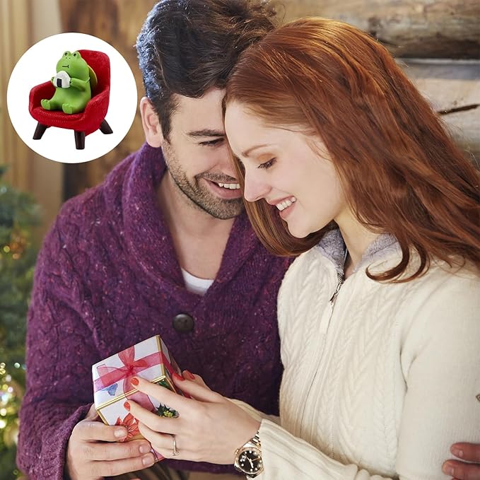 Miniature Frogs - Cute Frog Sculptures for Outdoor Fairy Garden, Desk Decor & Plant Shelf