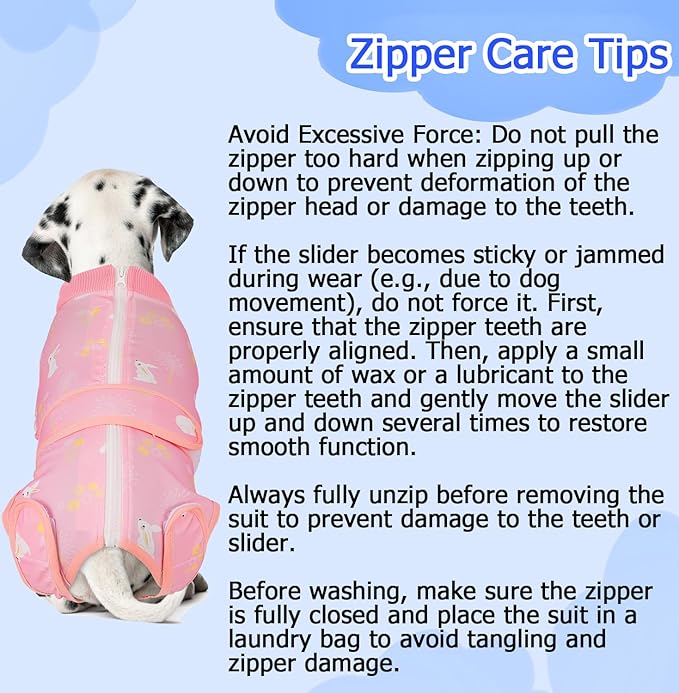 Lukovee Recovery Suit for Dogs, Zipper On Recovery Suit for Female Male Dog, Onesie Abdominal Wounds Cone E-Collar Alternative Prevent Licking Spay Recovery Suit (Large, A-Pink)