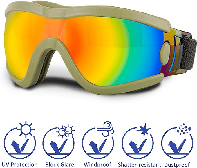 Small Dog Sunglasses with Adjustable Strap UV Protection, Winproof Puppy Sunglasses, Suitable for Dogs Eyes Protection,Soft Dog Goggles