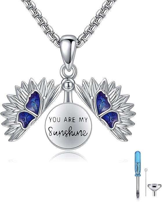 Tree of Life Urn Necklaces for Ashes 925 Sterling Silver Tree of Life Crystal Cremation Jewelry for Ashes Memory Jewelry for Women Men