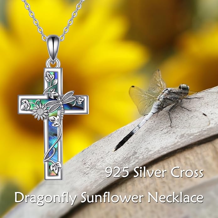 YFN Cross Necklace Sterling Silver Religious Cross Pendant Jewelry Christian Gifts for Women Men