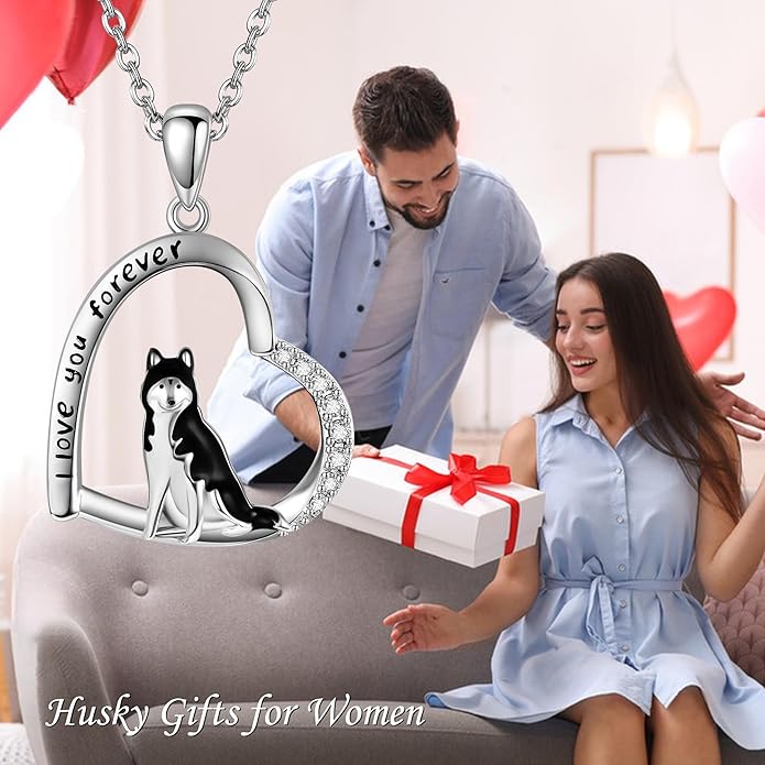 MONGAS Penguins/Guinea Pig/Pig/Fox/Corgi/Frog/Bunny/Koala8/Cow/French Bulldog Necklaces Penguin Gifts 925 Sterling Silver Hugging Penguins Cute Animal Jewelry for Women Sister