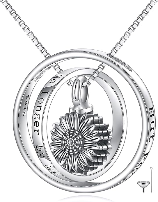Tree of Life Urn Necklaces for Ashes 925 Sterling Silver Tree of Life Crystal Cremation Jewelry for Ashes Memory Jewelry for Women Men