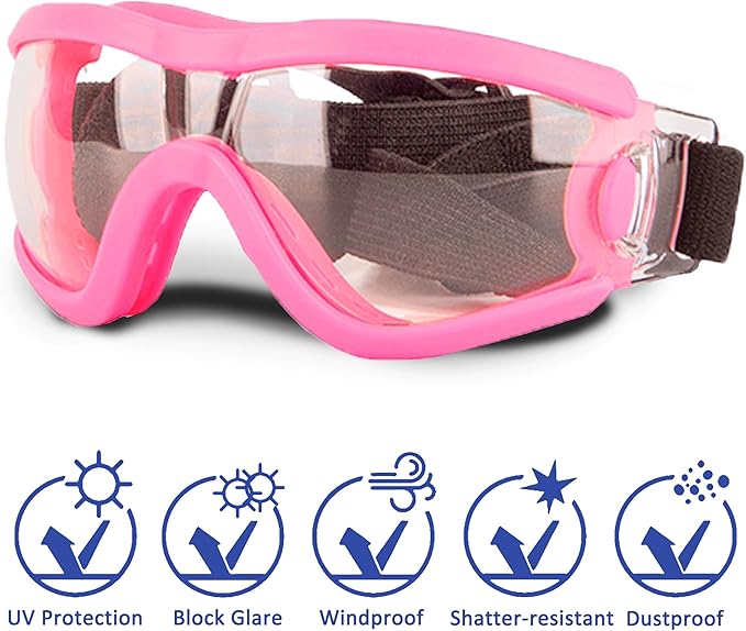 Small Dog Sunglasses with Adjustable Strap UV Protection, Winproof Puppy Sunglasses, Suitable for Dogs Eyes Protection,Soft Dog Goggles