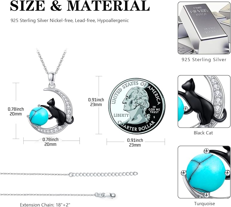 Animal Necklace 925 Sterling Silver Cat/Dog/Fox/Axolotl/Highland Cow Pendant Necklace Cute Animal Jewelry Graduation Gifts for Women