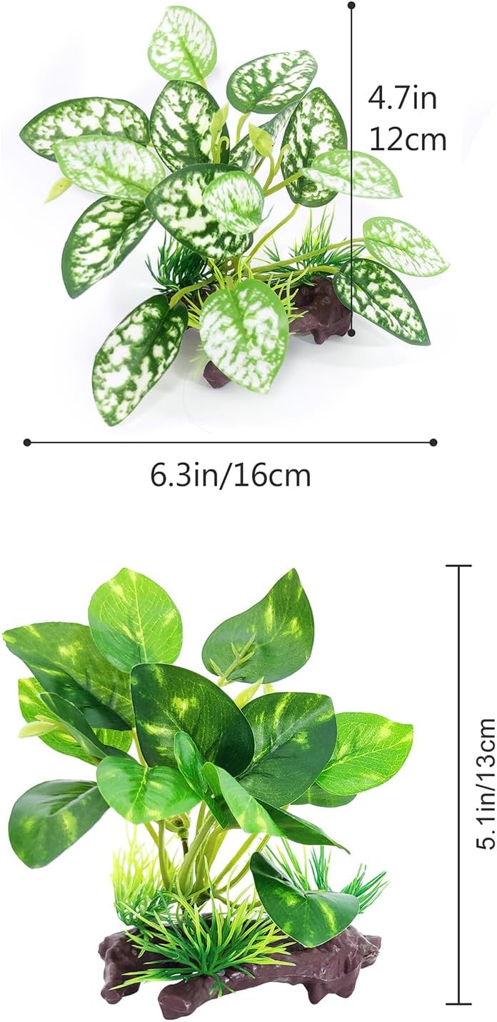 Betta Fish Tank Accessories 7 Pack Silk Aquarium Plants Decoration Artificial Fish Tank Plants Set for Aquariums Decor