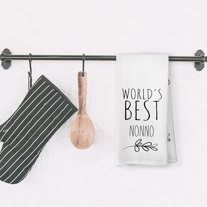 World's Best Nonno Kitchen Towels, Best Nonno Gifts for Father Dad, Nonno Gifts from Son Daughter Children, Nonno Father's Day Birthday Gifts Tea Towels Kitchen Hand Towels 16x24 Inch