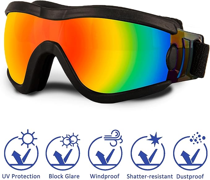 Small Dog Sunglasses with Adjustable Strap UV Protection, Winproof Puppy Sunglasses, Suitable for Dogs Eyes Protection,Soft Dog Goggles