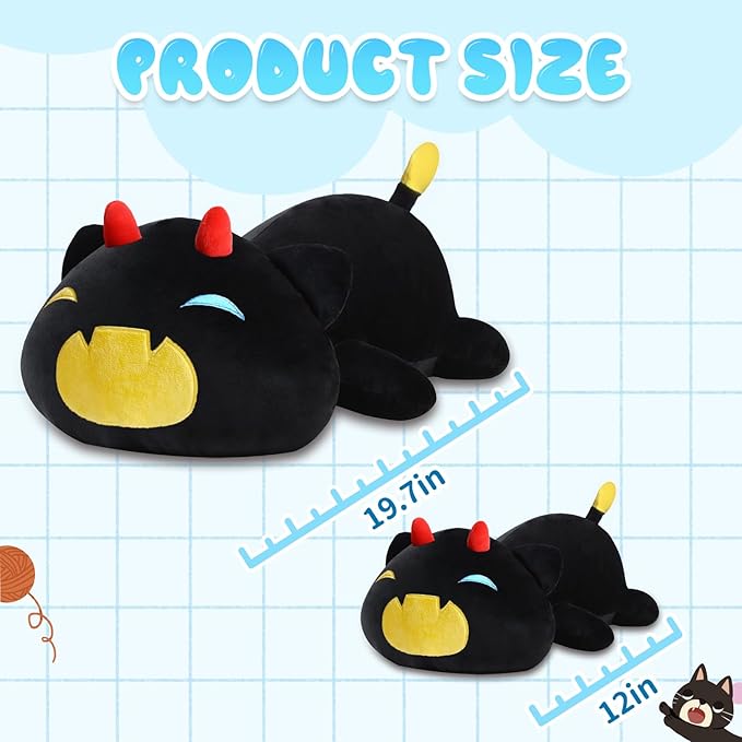 Cat Stuffed Animal, Cute Yellow Cat Plush Toy Pillow Soft Cat Stuffed Animal Kawaii Plushie Toy 50CM/19.7Inch