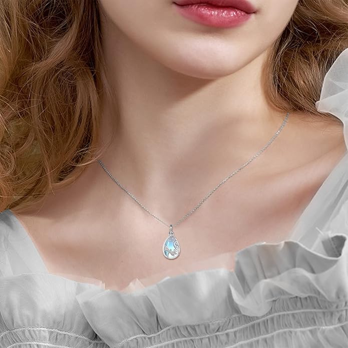 Butterfly/Dragonfly Urn Necklace for Ashes 925 Sterling Silver Celtic Knot Butterfly/Dragonfly Pendant Cremation Keepsake Necklace for Women Jewelry