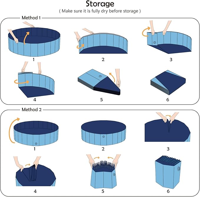 Jasonwell Foldable Dog Pool Collapsible Hard Plastic Dog Swimming Pool Portable Kiddie Pool Pet Pool Doggie Wading Pool Bath Tub for Puppy Small Medium Large Dogs Cats and Kids 87"