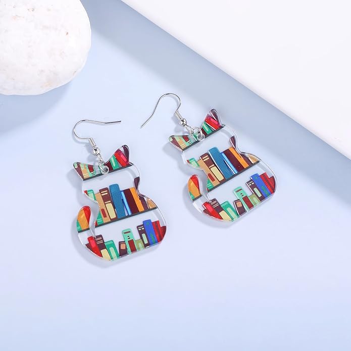 Cute Cat Earrings Stud Pearl Earrings for Women Mouse Cubic Zircon Hypoallergenic Earrings Christmas Birthday Gift