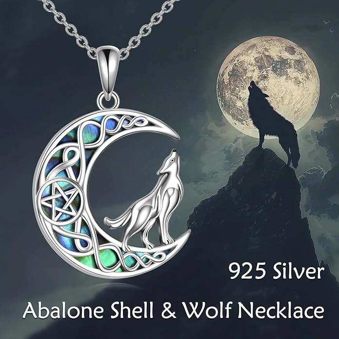 YAFEINI Animal Necklace Sterling Silver Moonstone/Turquoise/Abalone Shellfish Pendant Animal Necklace Cute Animal Jewelry Birthday Gifts Woman