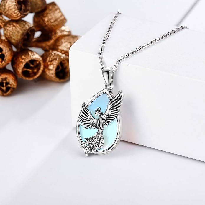 Sterling Silver Cute Animal Pendant Necklace Fox/Snake/Unicorn/Owl on Moon/Rabbit/Horse Necklace Jewelry Gifts for Women Mom Sister