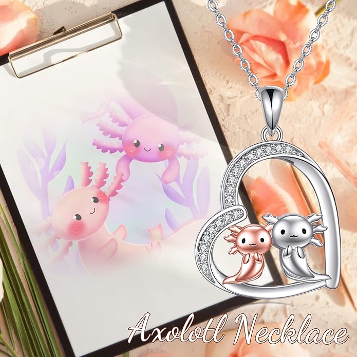Sterling Silver Cute Animal Pendant Necklace Fox/Snake/Unicorn/Owl on Moon/Rabbit/Horse Necklace Jewelry Gifts for Women Mom Sister