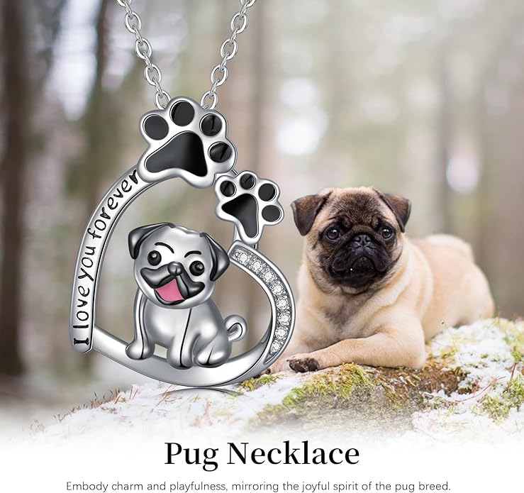 Dog Cat Necklace Pendant 925 Sterling Silver Pet Jewelry Gifts for Women