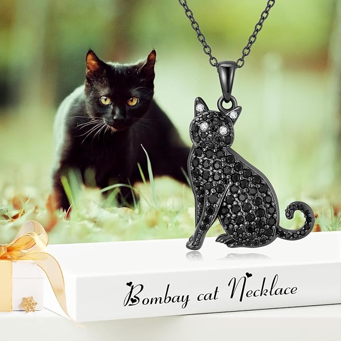 Cat Necklaces 13 Breeds of Cats Necklaces S925 Sterling Silver Cat Pendant for Women