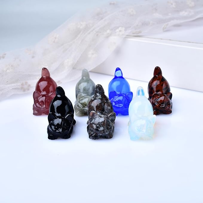 Strawberry Quartz Cat Crystal Statue Healing Crystal Reiki Meditation Pocket Gem Guardian Sculpture Home Study Table Desk Decor Collection Gift for Loved Ones