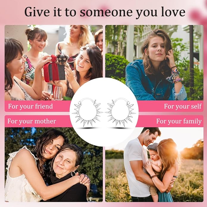 NARMO 925 Sterling Silver Hoop Earrings for Women Hypoallergenic Lightweight Simple Huggie Hoop Earrings Twisted Hoop Earrings Colorful Cubic Zirconia Hoop Earrings Rainbow Hoop Earrings