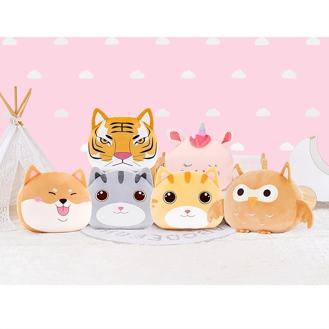 Lazada Cat Plush Kids Pillow Toys Gift for Toddler for Girls Gray 15 Inches