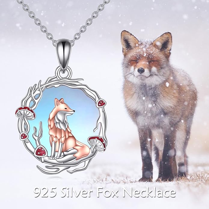 YAFEINI Animal Necklace Sterling Silver Moonstone/Turquoise/Abalone Shellfish Pendant Animal Necklace Cute Animal Jewelry Birthday Gifts Woman