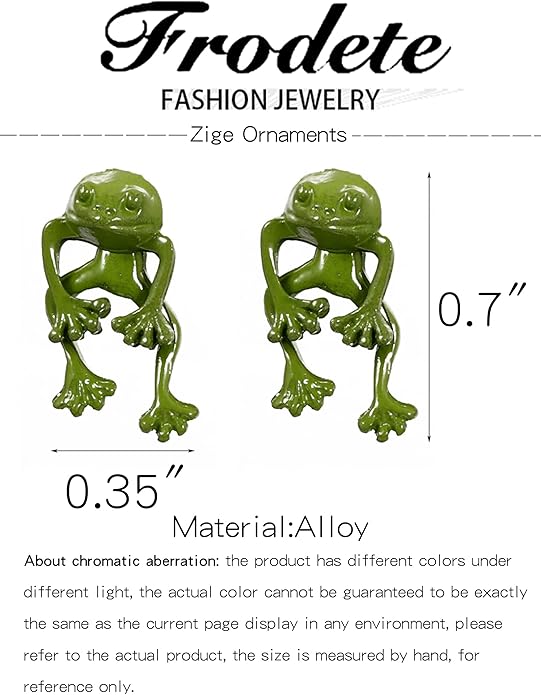 Frog Earrings for Women Mothers Day Gifts Vintage Frogs Shaped Stud Earrings Funny Cute 3D Animal Earrings Jewelry Gifts