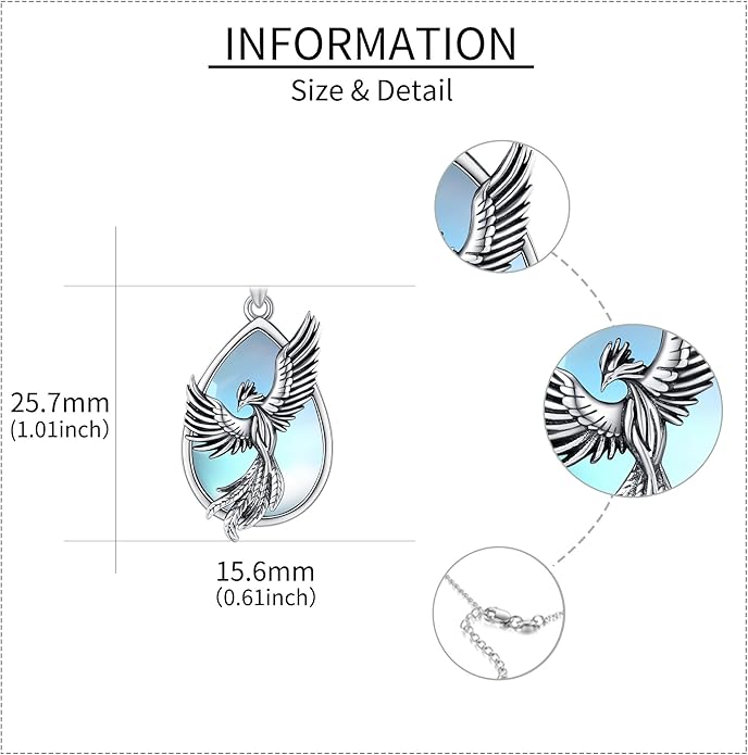Sterling Silver Cute Animal Pendant Necklace Fox/Snake/Unicorn/Owl on Moon/Rabbit/Horse Necklace Jewelry Gifts for Women Mom Sister