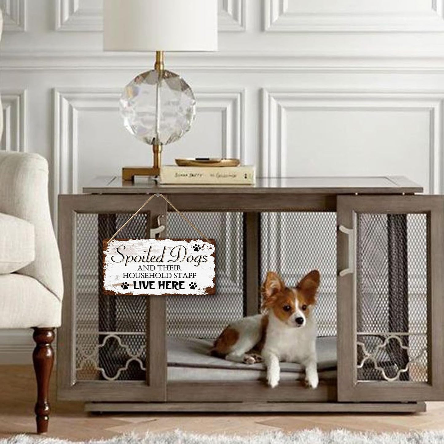 Dog Signs For Home Decor Gifts For Dogs Owners Dog Bedroom Decor Wood Dog Family Decoration Dog Room All You Need Is Love And A Dog Sign Spoiled Dogs And Their Household Staff Live Here Signs 12x6 In