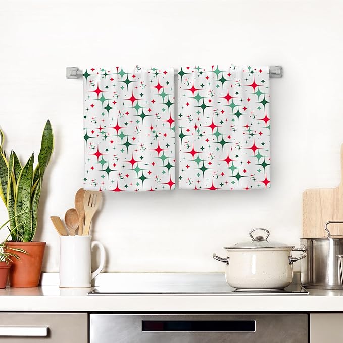 Abstract Mid Century Modern Kitchen Towels for Drying Dishes, Absorbent Retro Dish Towels for Kitchen Cleaning, Cute Tea Towels Hand Towels for Kitchen Bar Decor, Housewarming Gifts Women