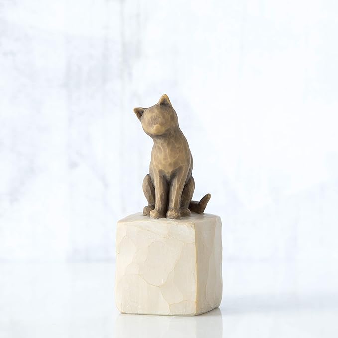 Willow Tree Love My Cat (Dark), Sculpted Hand-Painted Figure