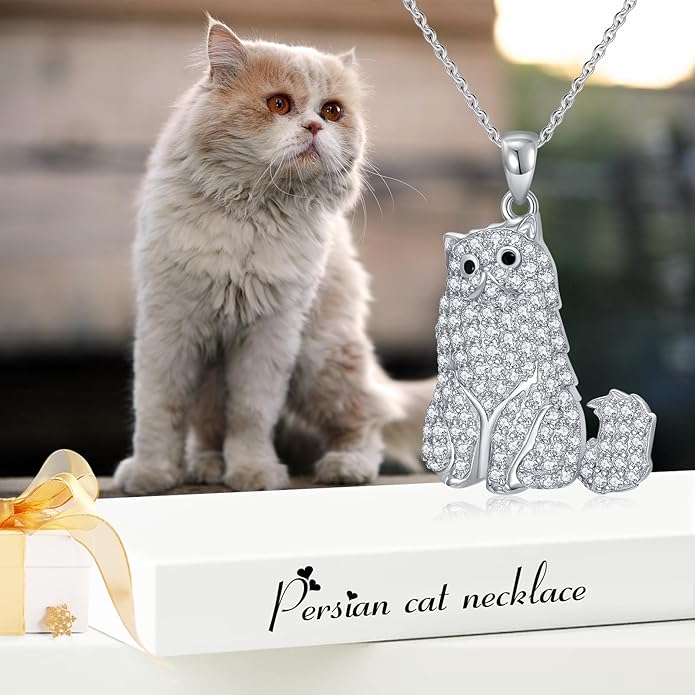 Cat Necklaces 13 Breeds of Cats Necklaces S925 Sterling Silver Cat Pendant for Women