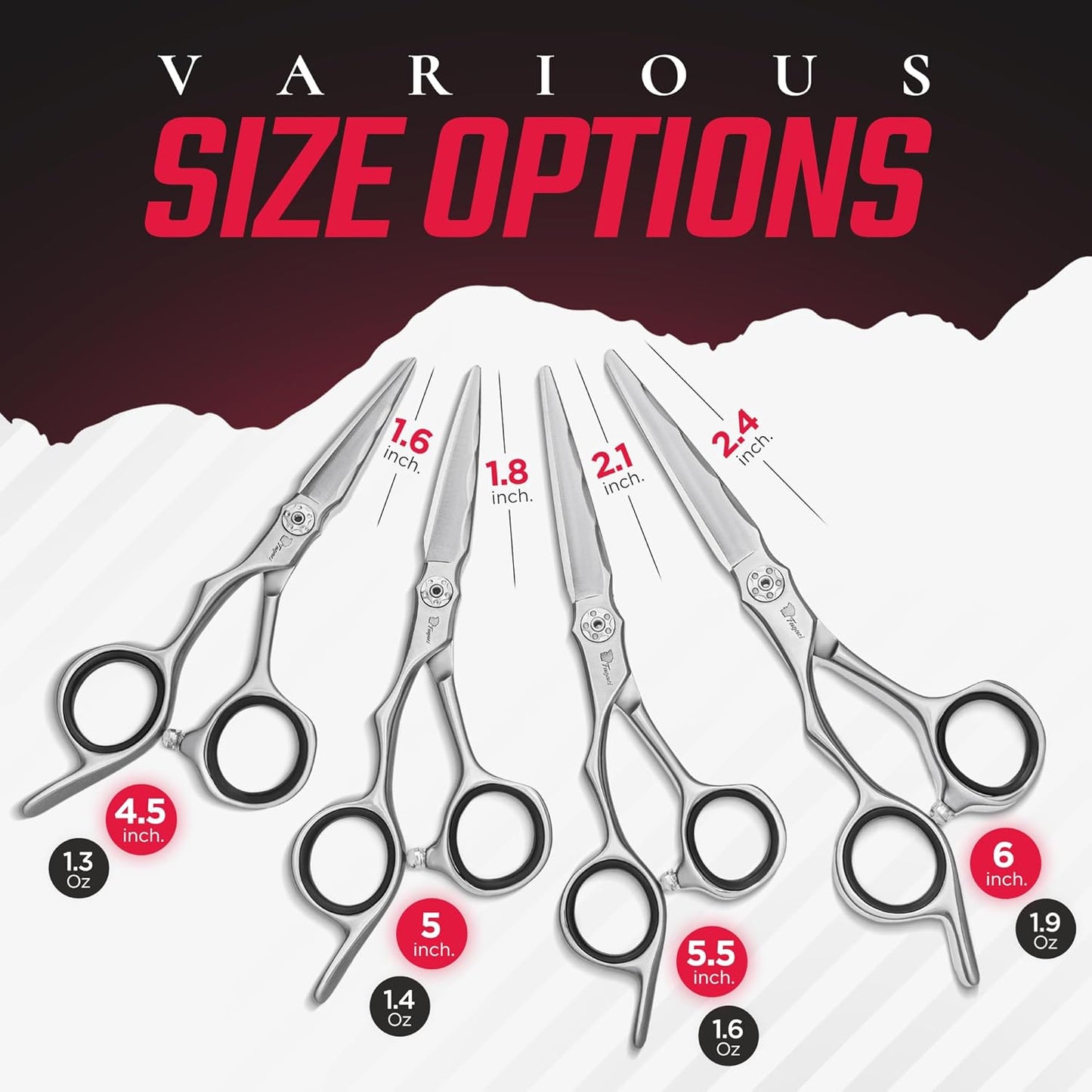 Fagaci Professional Hair Cutting Scissors Left 6” Japanese Steel for Ultra-Precise Cuts, Razor Sharp Blades Hair Scissors for Women & Men, Extreme Durability Hair Shears, Hair Cutting Barber Scissors