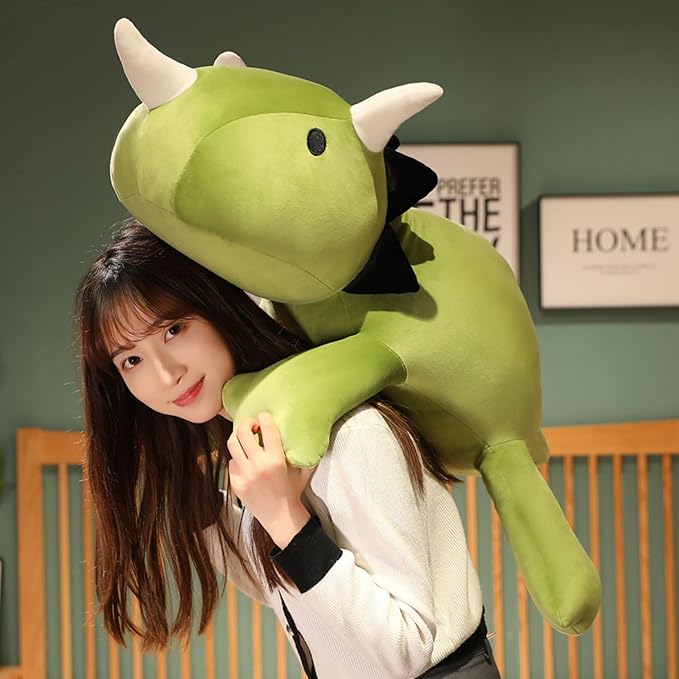 SQEQE Weighted Dinosaur Plush, Weighted Dinosaur Stuffed Animal, Dino Plushies Dino Pillow Toy Gift for Kids Adults 9.8 Inch, 0.8 Lbs