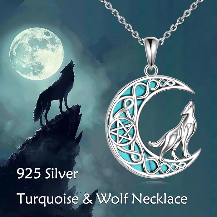 YAFEINI Animal Necklace Sterling Silver Moonstone/Turquoise/Abalone Shellfish Pendant Animal Necklace Cute Animal Jewelry Birthday Gifts Woman
