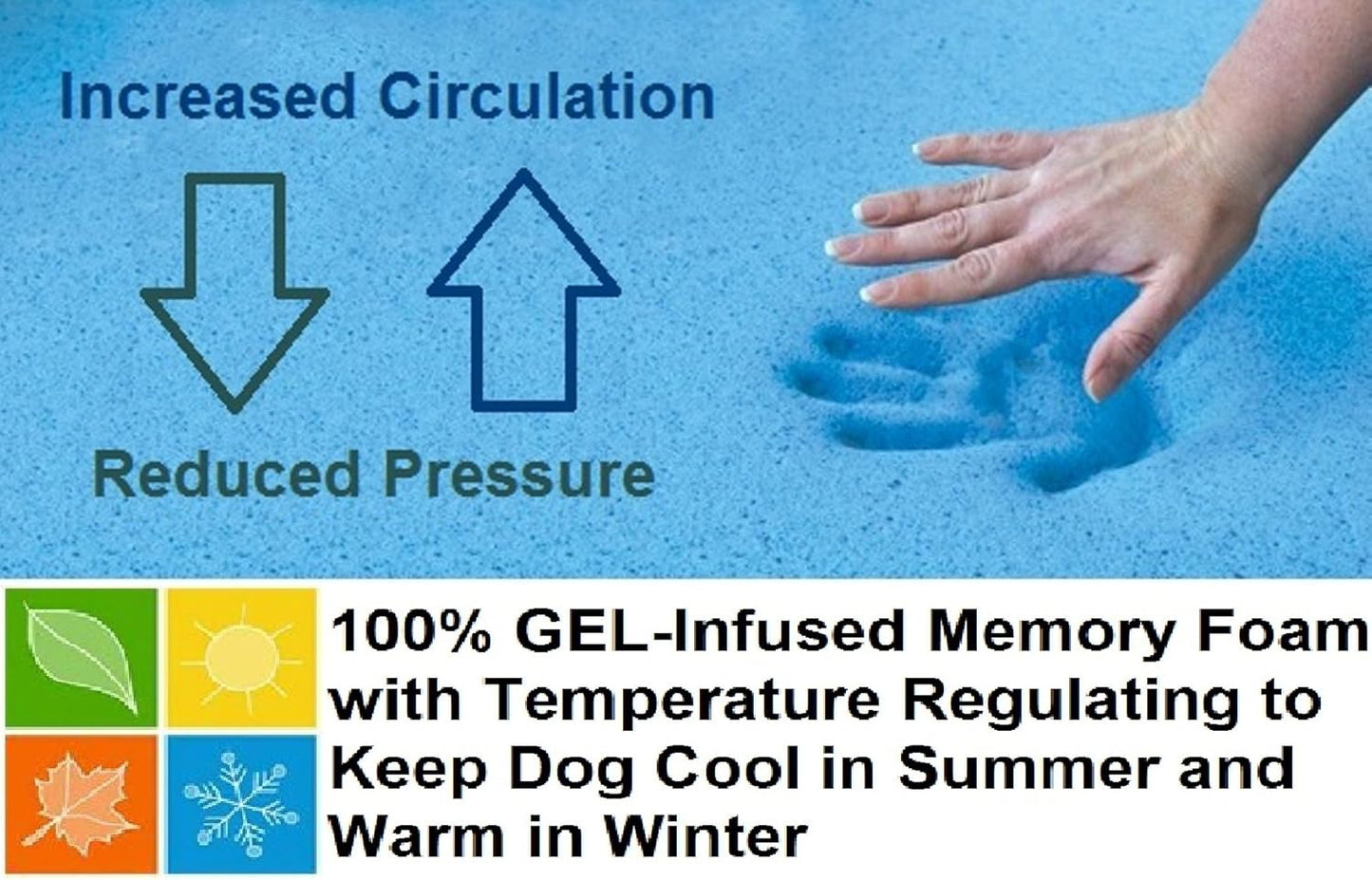 Dogbed4less Extra Large Orthopedic Memory Foam Dog Bed for Large Dogs with Durable Waterproof Internal Case, Removable Washable Denim Cover and Bonus Pet Bed Cover, 47X29X4 Fits 48X30 Dog Crate, Brown