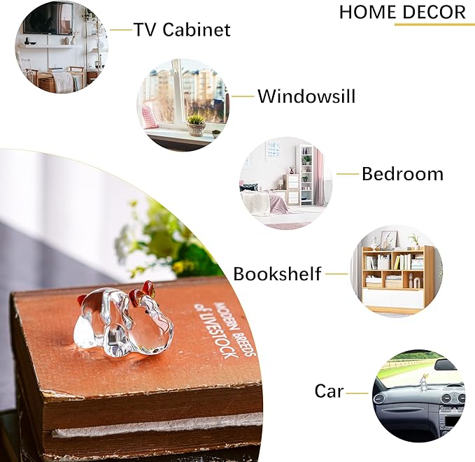 HDCRYSTALGIFTS 2.5inch Hippopotamus for Christmas Crystal Hippo Figurine Collectibles House Hippo Statues Glass Art Wildlife Paperweight Ornament Creative Decoration Gift for Animal Lover