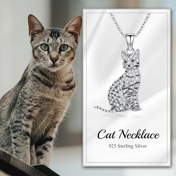 Cat Necklaces 13 Breeds of Cats Necklaces S925 Sterling Silver Cat Pendant for Women