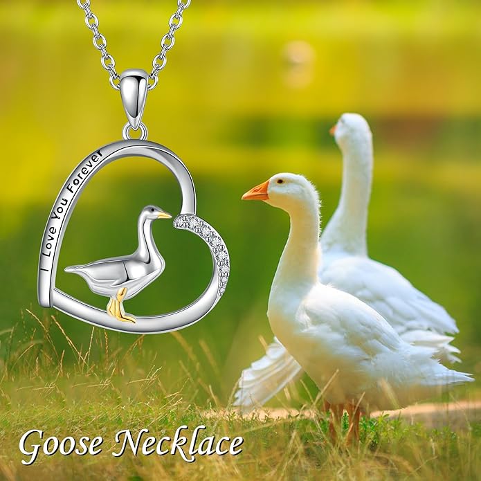 MONGAS Penguins/Guinea Pig/Pig/Fox/Corgi/Frog/Bunny/Koala8/Cow/French Bulldog Necklaces Penguin Gifts 925 Sterling Silver Hugging Penguins Cute Animal Jewelry for Women Sister