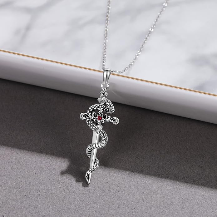 Sterling Silver Cute Animal Pendant Necklace Fox/Snake/Unicorn/Owl on Moon/Rabbit/Horse Necklace Jewelry Gifts for Women Mom Sister