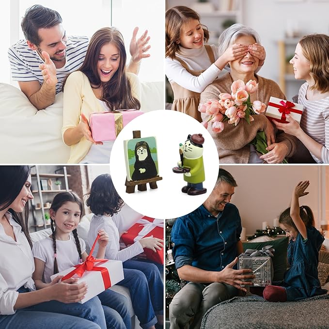 Cute Mini Cat Figurine Resin Cat for Office, Home Decoration Perfect Cute Cat Gift for Cat Lovers