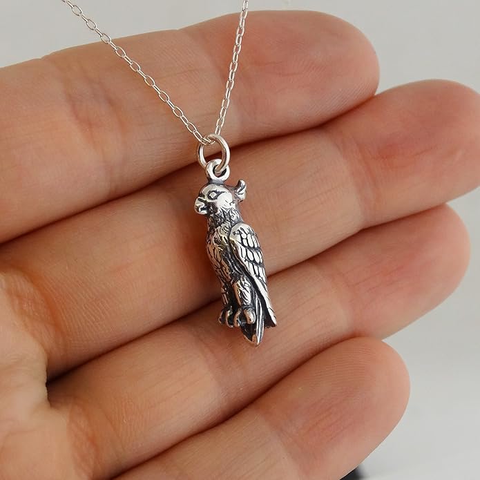 FashionJunkie4Life Sterling Silver Bird Pendant Necklaces for Women