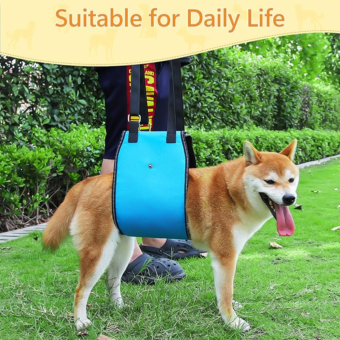 Dog Lift Harness Dog Sling for Large Dogs, Portable Dog Carrier Sling for Back Legs, Ajustable Hip Support Harness for Weak Rear Leg, Assist Senior Disabled Joint Injuried and After ACL