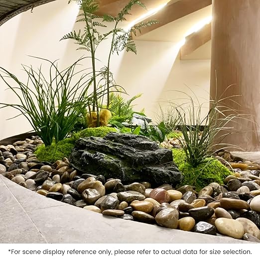 SIDONG 10 lbs Mixed River Rocks, 1.2-2 Inches Highly Polished Pebbles for Indoor Plants, Aquarium Rocks Used in Fish Tank, Decorative Stones for Plants, Vases, Home DΓ©cor, Crafting, Garden Landscaping